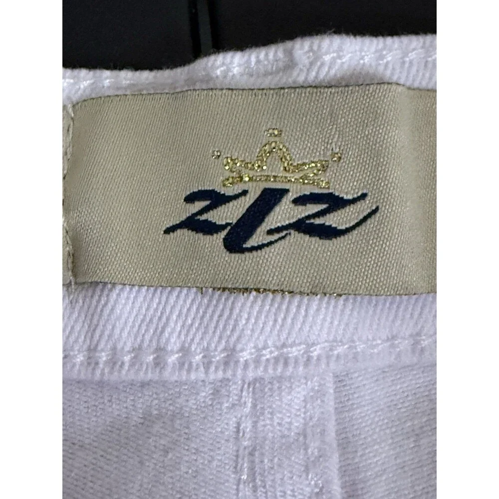 ZLZ Men's White Jeans Stretch Slim Fit Younger-Looking Comfy Pants Size 36 EUC